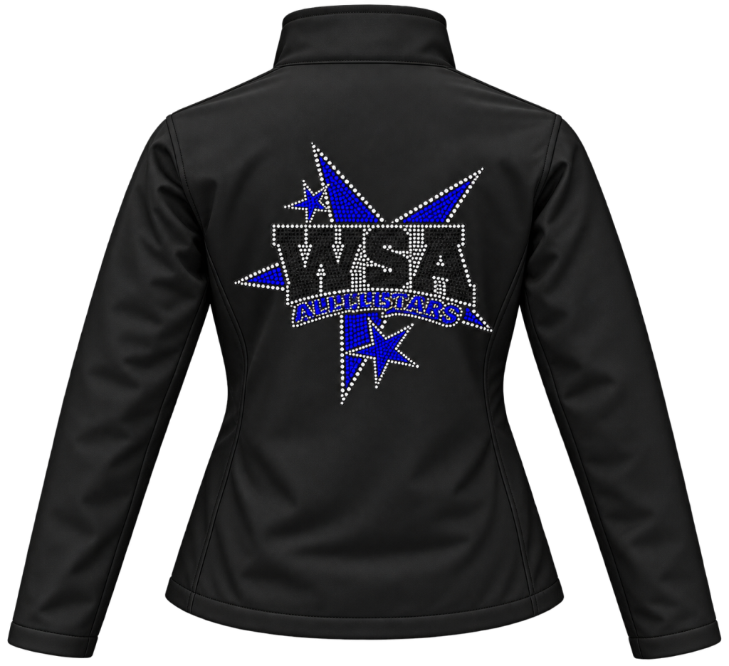 Personalised Rhinestone Logo Soft Shell Jacket — view 2