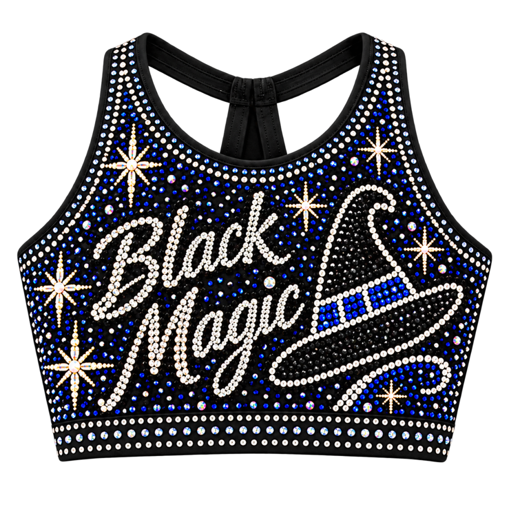 Black Magic Rhinestone Crop Top — view 1