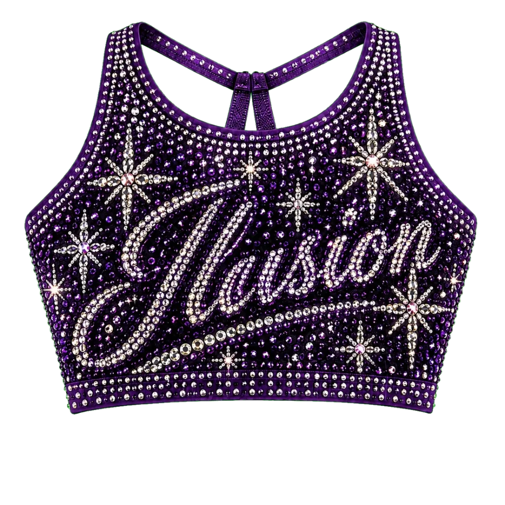 Illusion Rhinestone Crop Top — view 1
