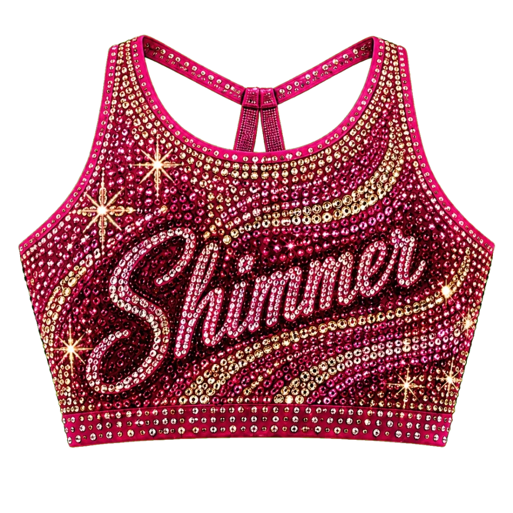 Shimmer Rhinestone Crop Top — view 1
