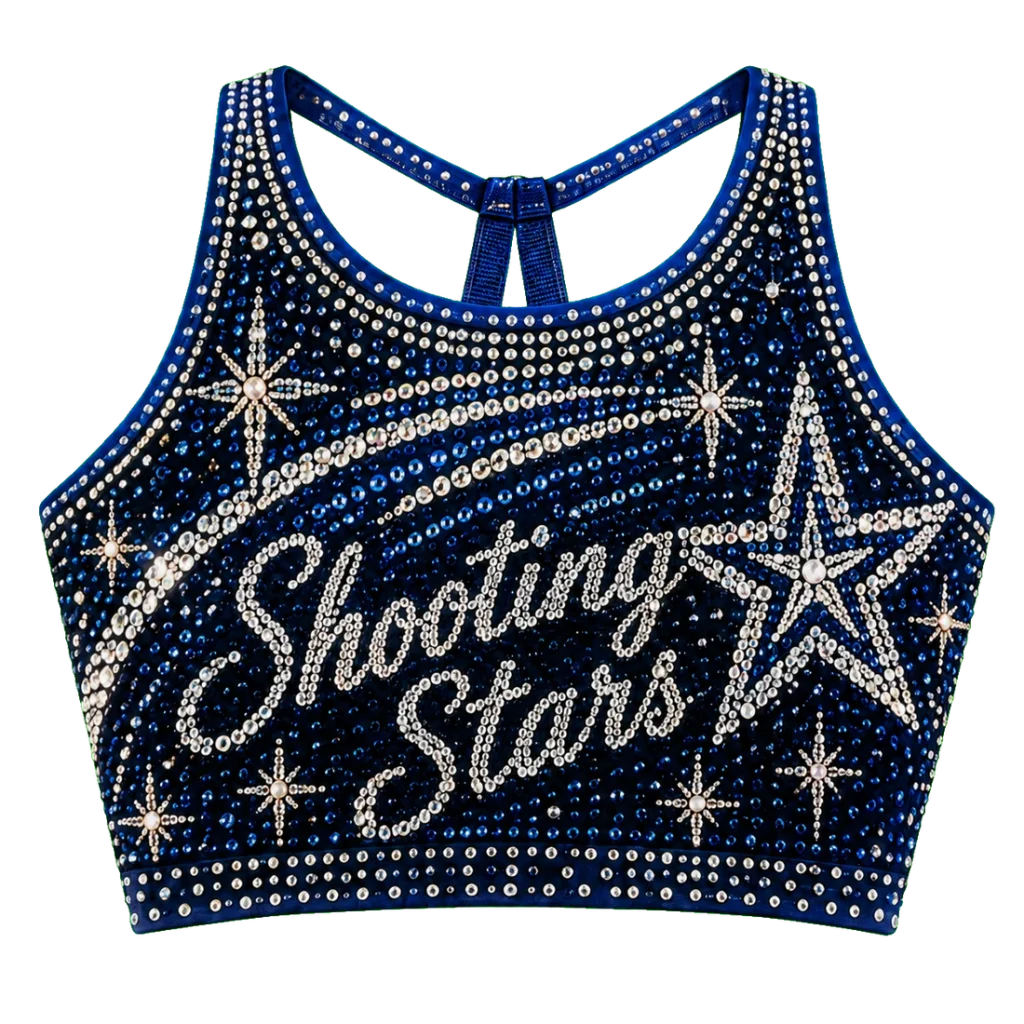 Shooting Stars Rhinestone Crop Top — view 1